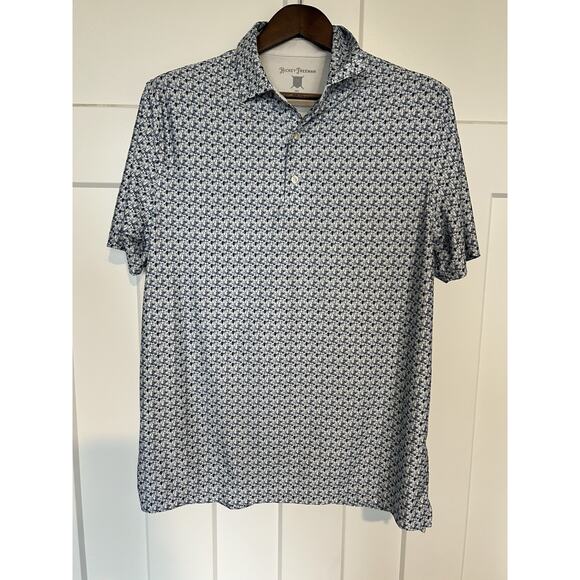 Hickey Freeman Other - Hickey Freeman Men's Golf Polo Medium Dri Fit Blue White